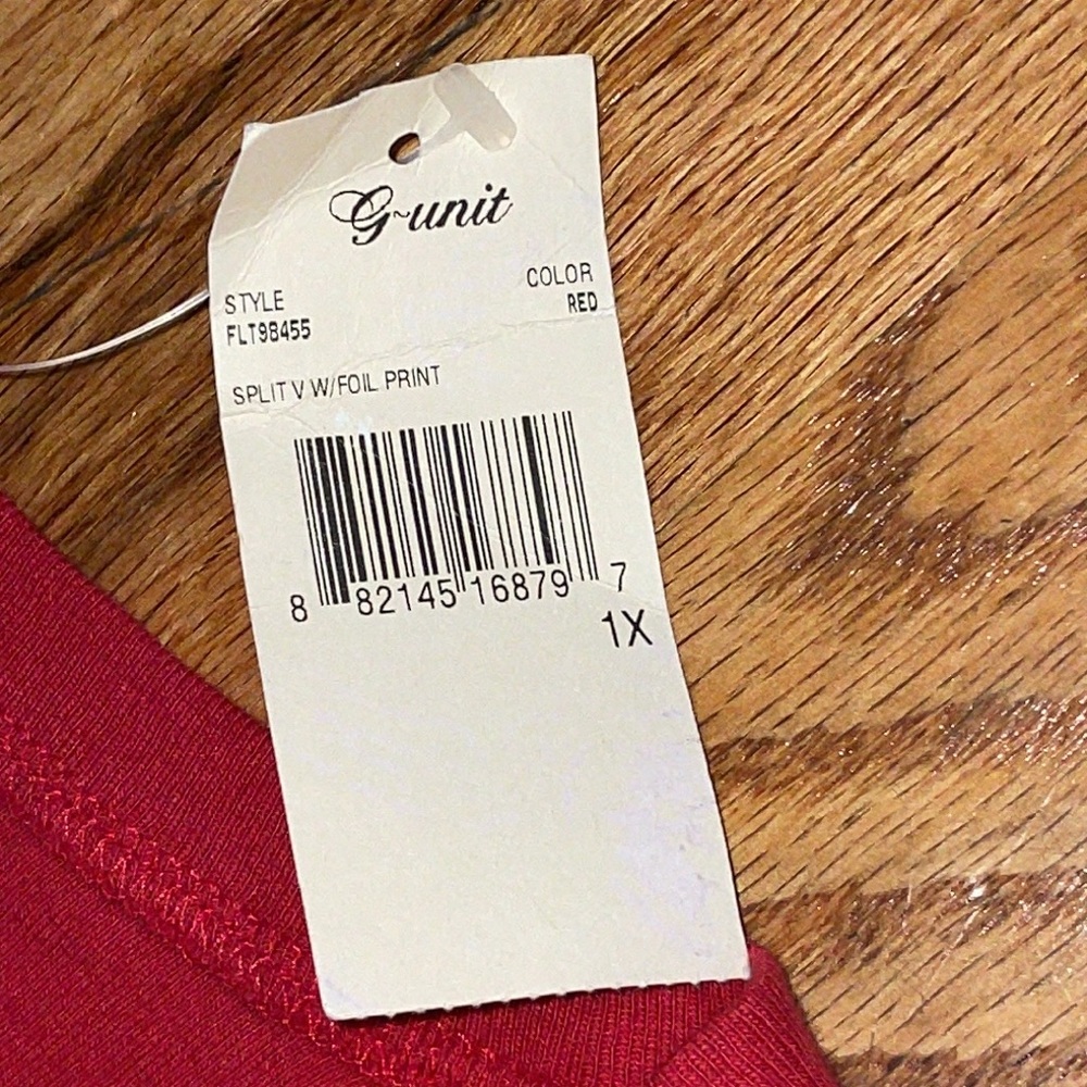 NEW Y2K Red Vintage 50 cent GUNIT logo Tee 1X 14 16 PLUS SIZE - Picture 8 of 13
